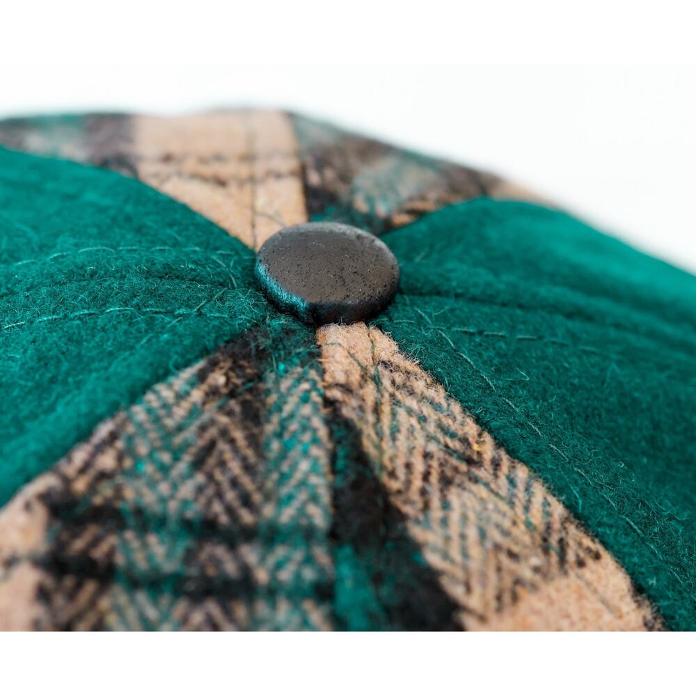 Boston Scally The Craic Pin Plaid Newsboy Cap M/L Preppy Gatsby Wool Blend Hat - Picture 10 of 16